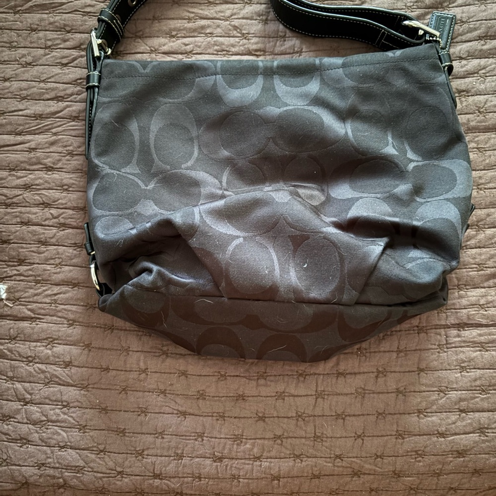 Coach Signature Gray Shoulder Bag